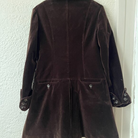 The Gabriel Chelsea Brown Velvet Japanese Label If Six Was Nine Pea Coat - Picture 2 of 4